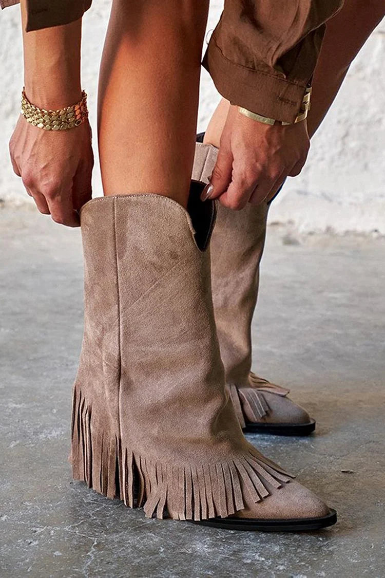 Manon™ | Støvler med Fringed Detaljer
