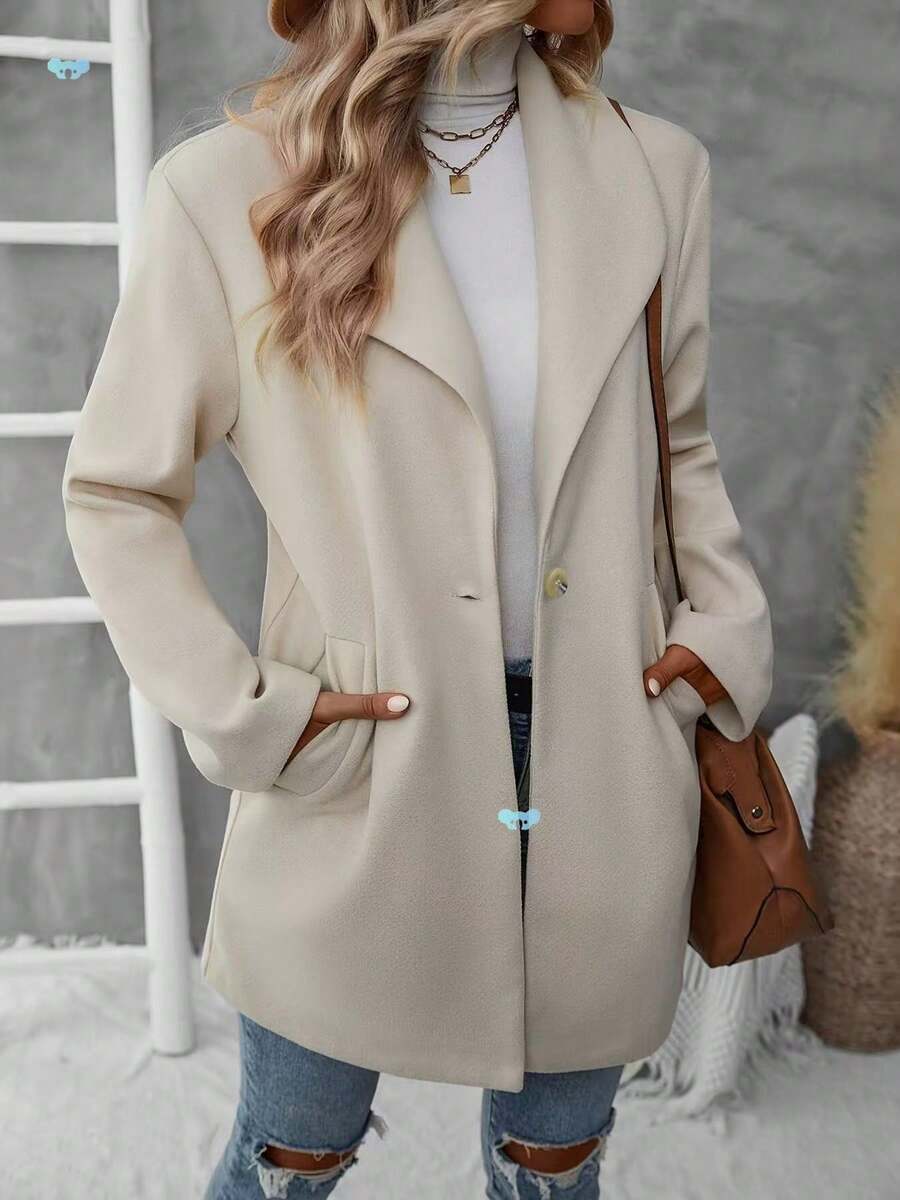 Tilde | Lang Frakke med Dobbeltradet Design