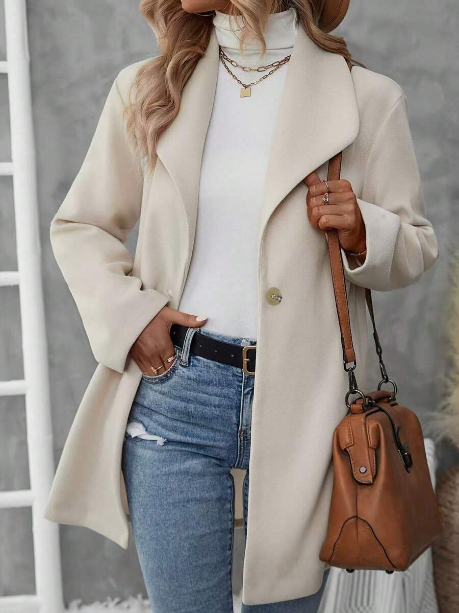 Tilde | Lang Frakke med Dobbeltradet Design