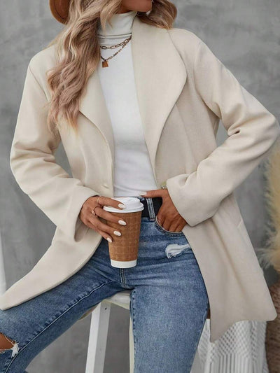 Tilde | Lang Frakke med Dobbeltradet Design