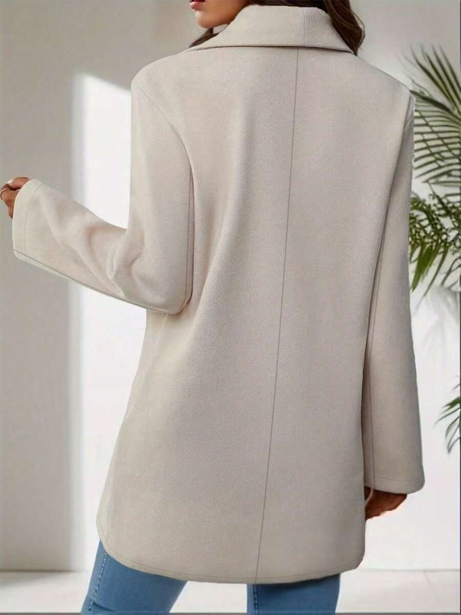 Tilde | Lang Frakke med Dobbeltradet Design