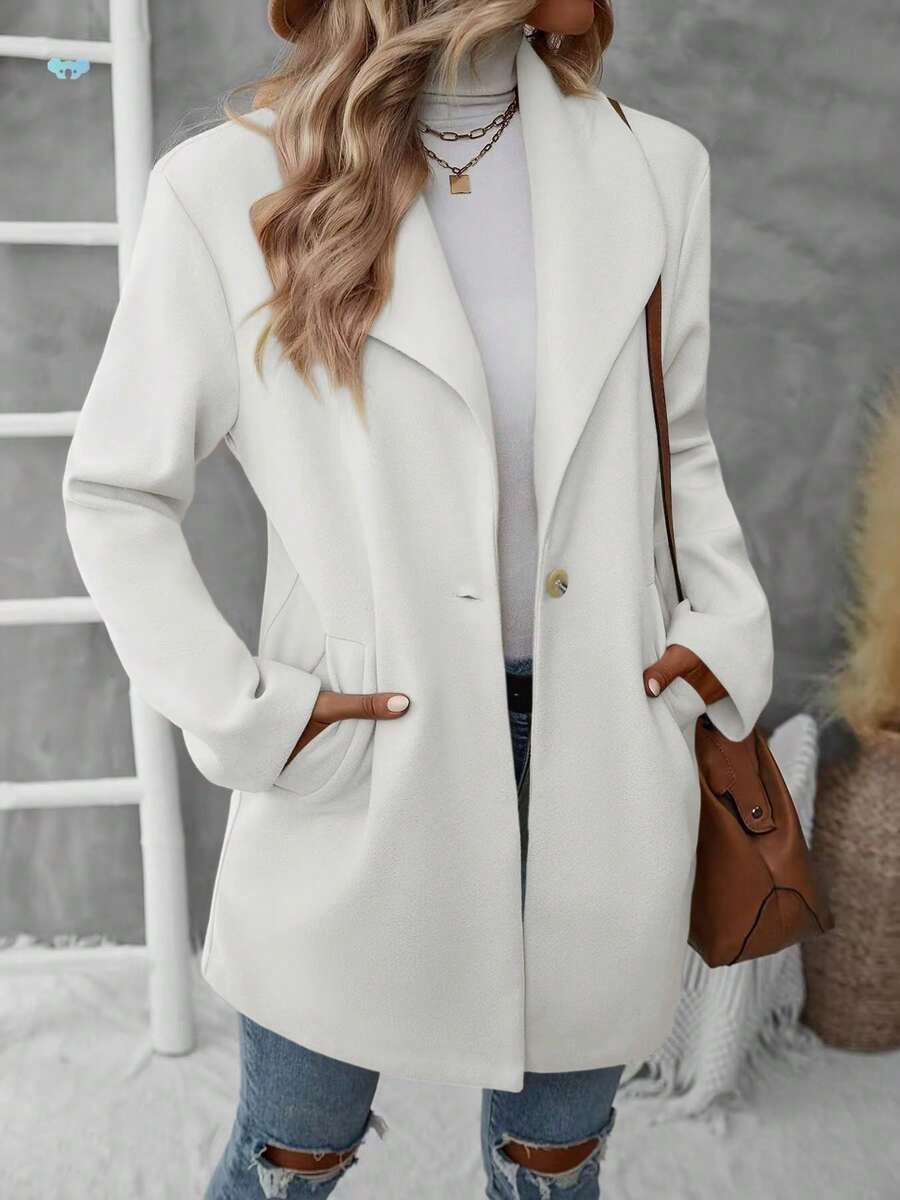 Tilde | Lang Frakke med Dobbeltradet Design