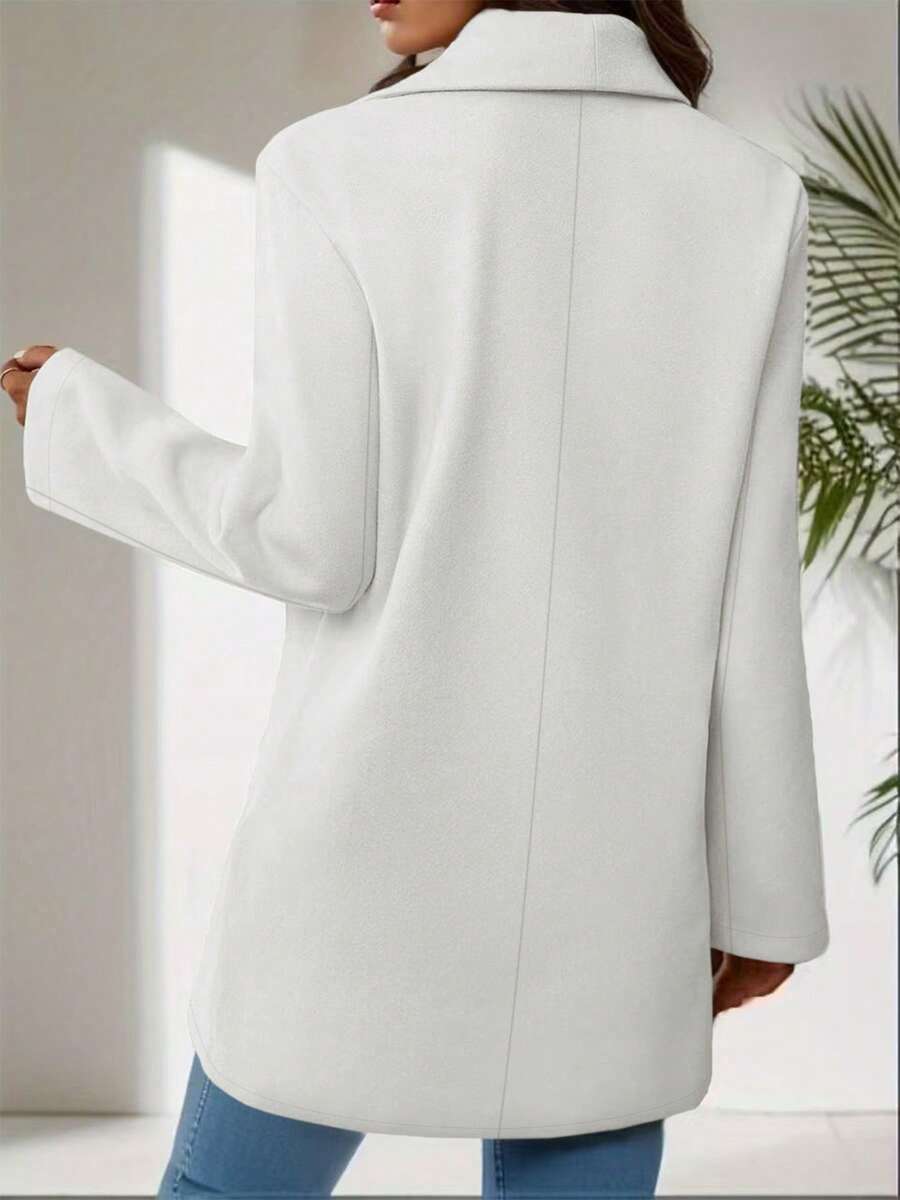 Tilde | Lang Frakke med Dobbeltradet Design