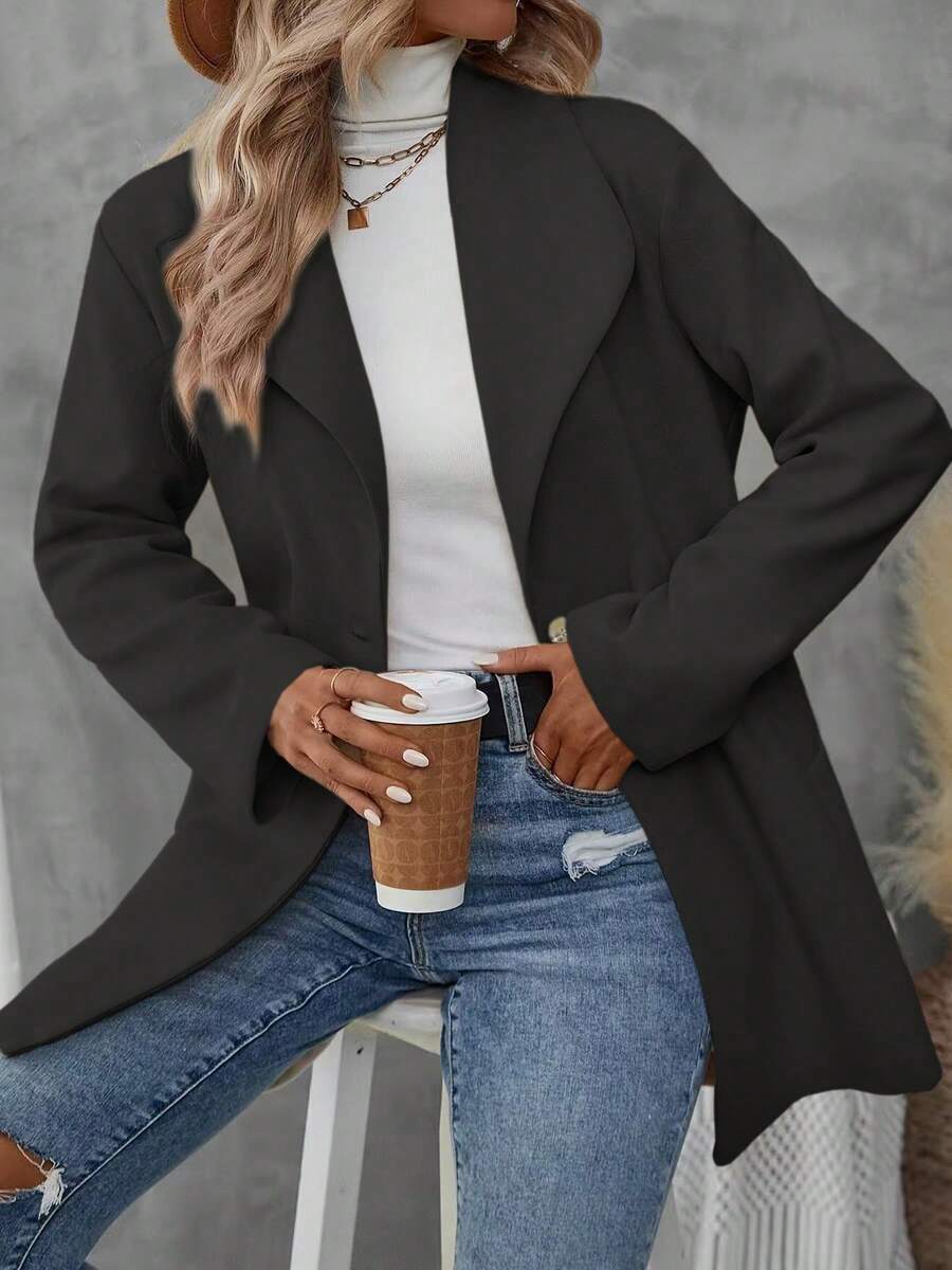 Tilde | Lang Frakke med Dobbeltradet Design