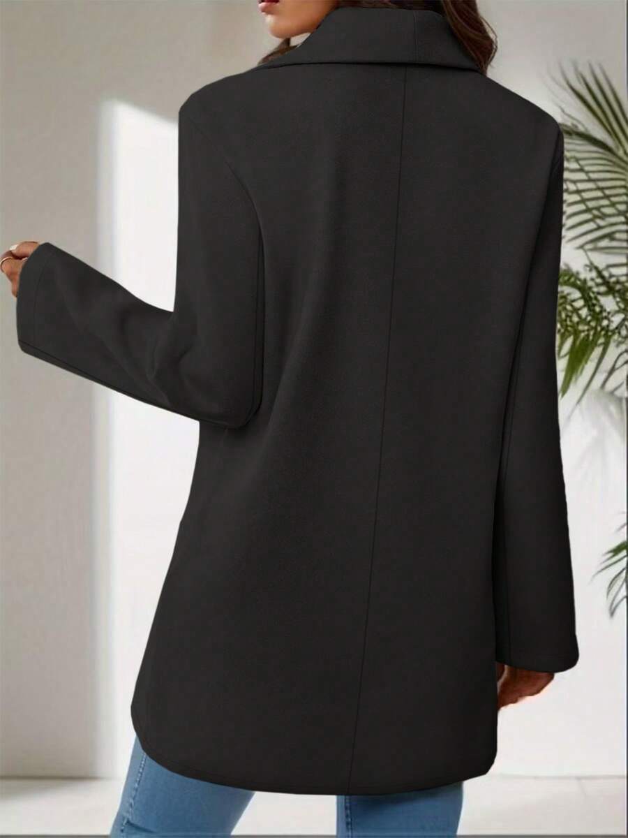 Tilde | Lang Frakke med Dobbeltradet Design