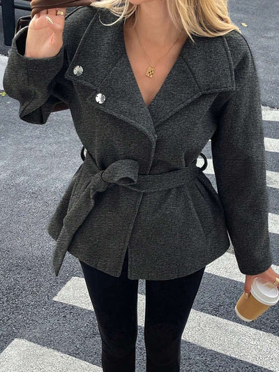 Ella | Oversized Frakke i Kunstuld