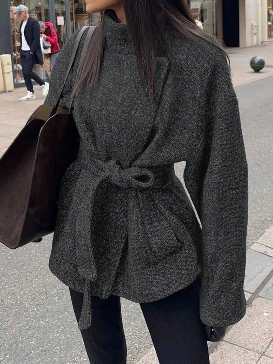 Ella | Oversized Frakke i Kunstuld