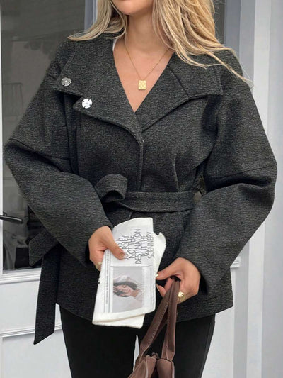 Ella | Oversized Frakke i Kunstuld