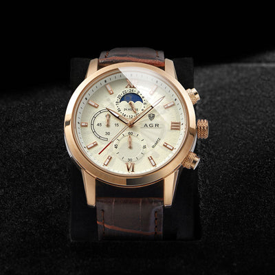 Lucien™ | Luksus Quartz Ur med Læderrem