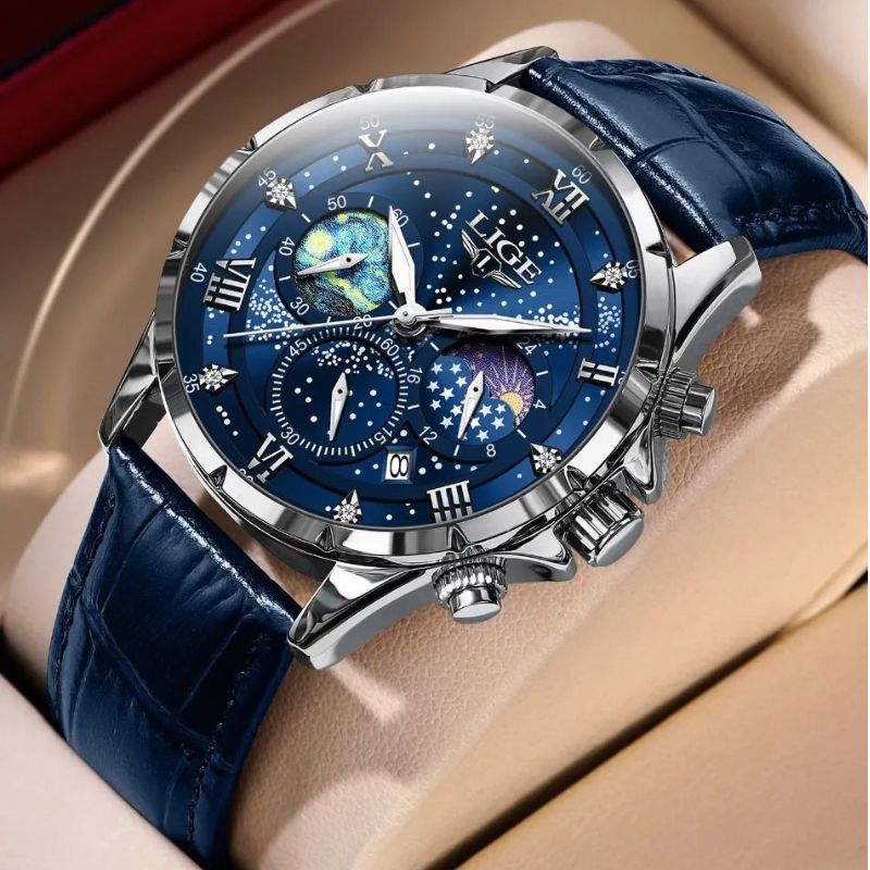 Julien™ | Luksus Månefase Ur" can be rewritten as "Julien™ | Luxury Moon Phase Watch.