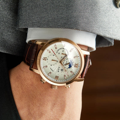 Lucien™ | Luksus Quartz Ur med Læderrem