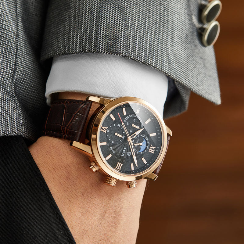 Lucien™ | Luksus Quartz Ur med Læderrem