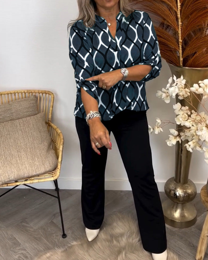Noor | Bluse med grafisk print