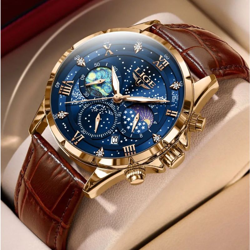 Julien™ | Luksus Månefase Ur" can be rewritten as "Julien™ | Luxury Moon Phase Watch.
