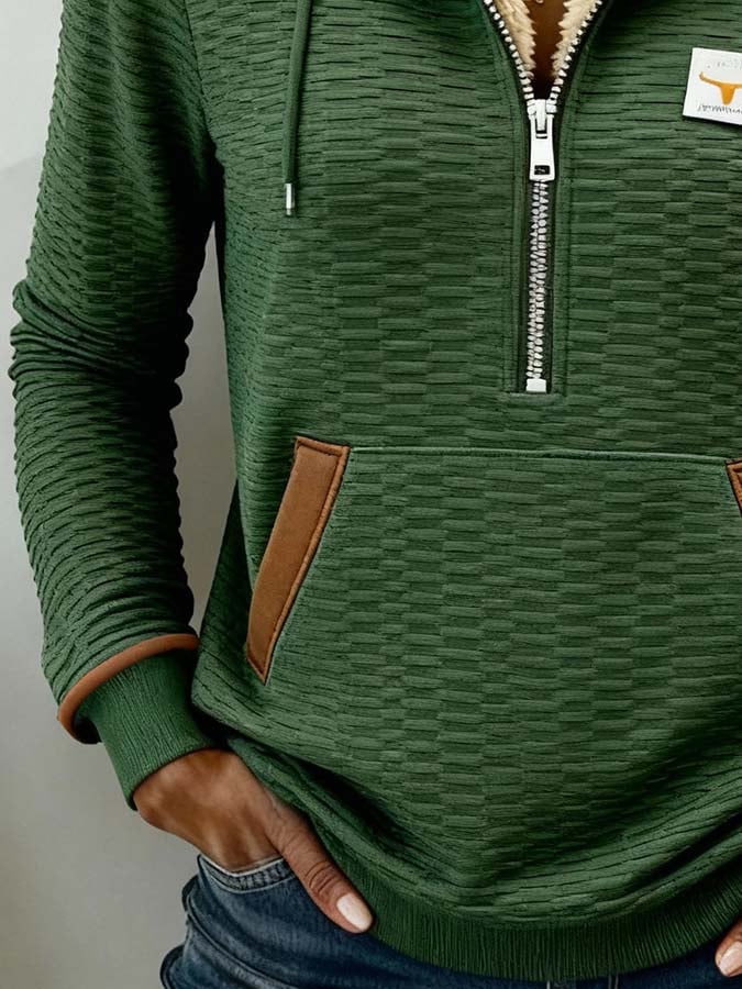 Sif | Grøn Sherpa Hoodie