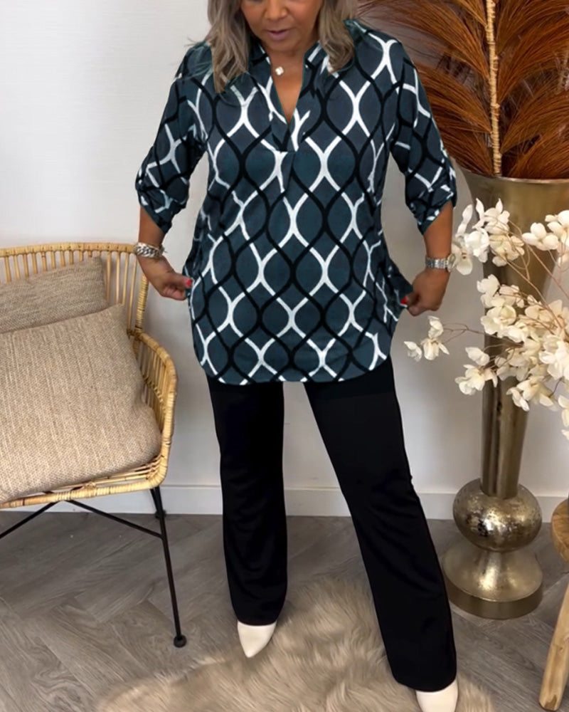 Noor | Bluse med grafisk print