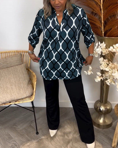 Noor | Bluse med grafisk print