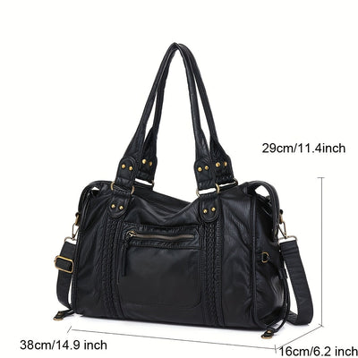 Violet™ | Klassisk Læder Tote Bag