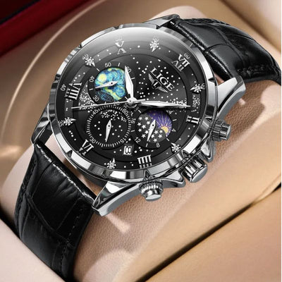 Julien™ | Luksus Månefase Ur" can be rewritten as "Julien™ | Luxury Moon Phase Watch.