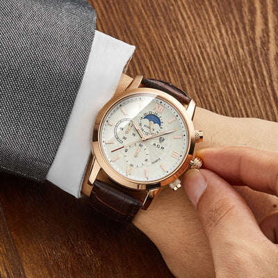 Lucien™ | Luksus Quartz Ur med Læderrem
