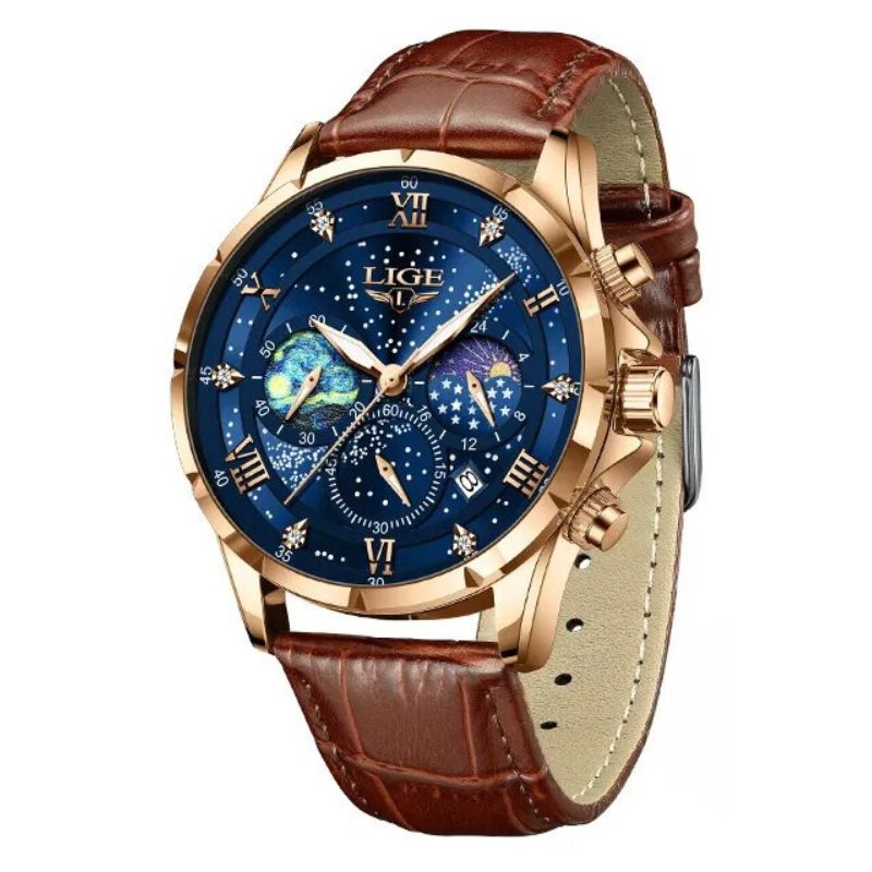 Julien™ | Luksus Månefase Ur" can be rewritten as "Julien™ | Luxury Moon Phase Watch.