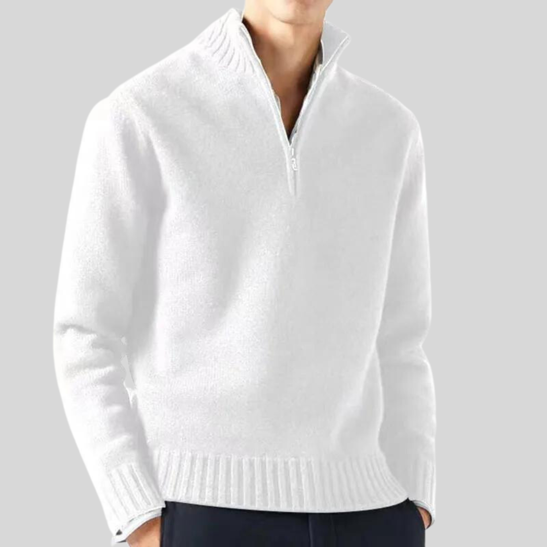 Andreas | Luksuriøs halv-zip sweater