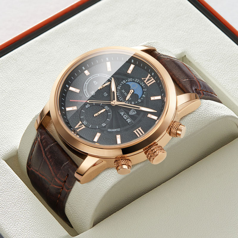 Lucien™ | Luksus Quartz Ur med Læderrem