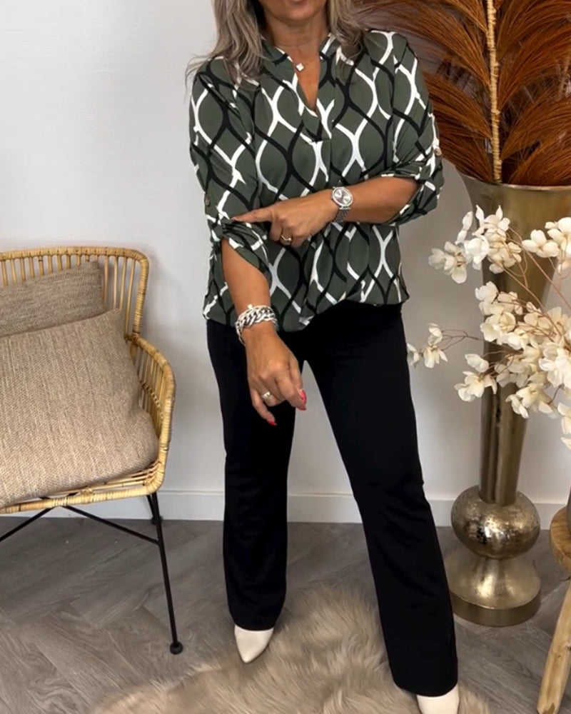 Noor | Bluse med grafisk print