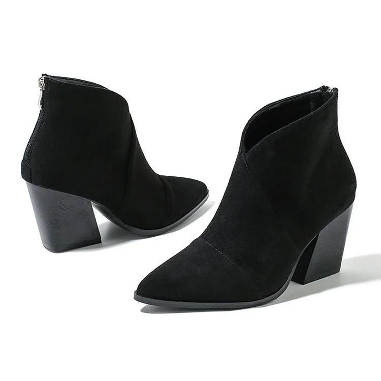 Céline™ | Elegante ruskindsankelstøvler