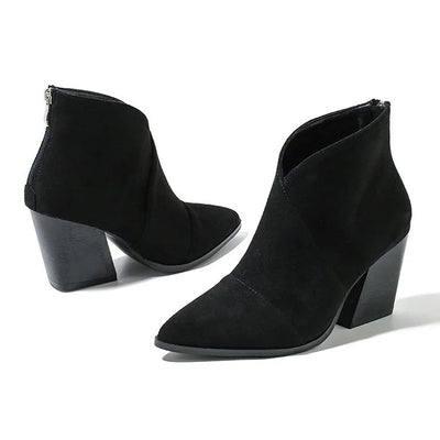 Céline™ | Elegante ruskindsankelstøvler