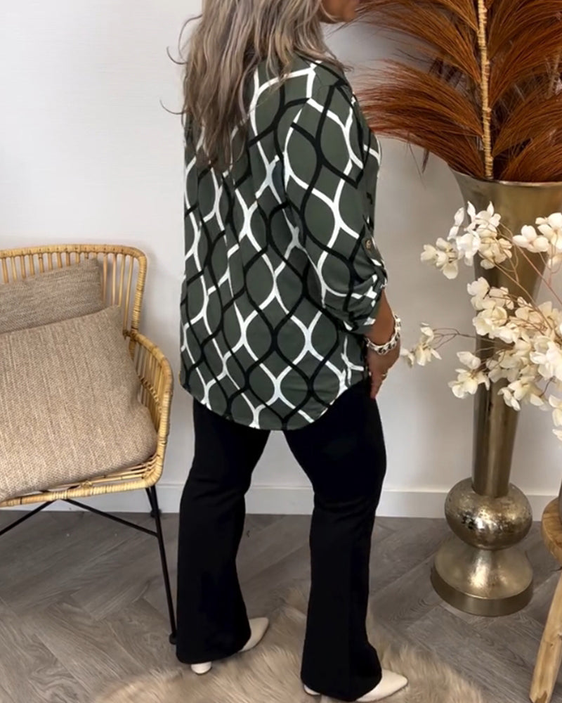 Noor | Bluse med grafisk print