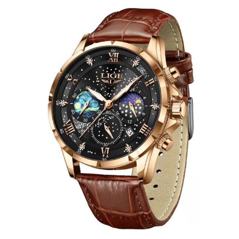 Julien™ | Luksus Månefase Ur" can be rewritten as "Julien™ | Luxury Moon Phase Watch.