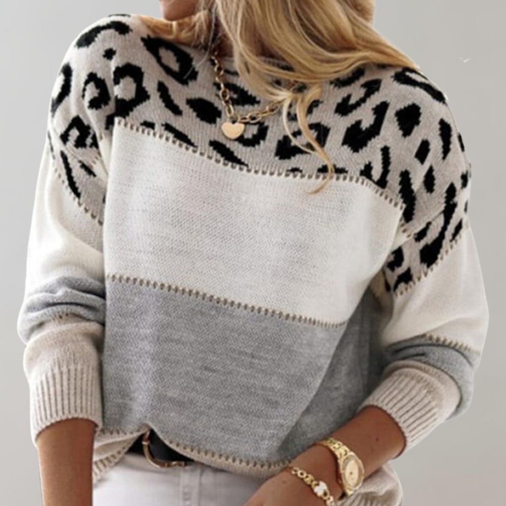 Cheyenne | Afslappet trøje med leopardprint