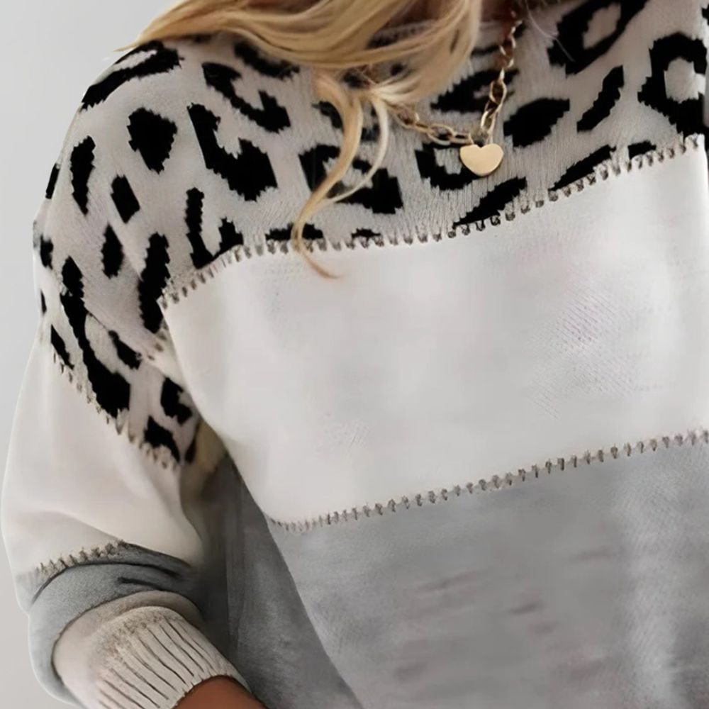 Cheyenne | Afslappet trøje med leopardprint