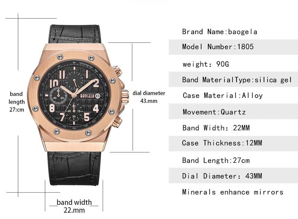 Damien™ | Sport Chronograph Watch