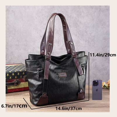 Beatrice™ | Klassisk Læder Shoppingtaske