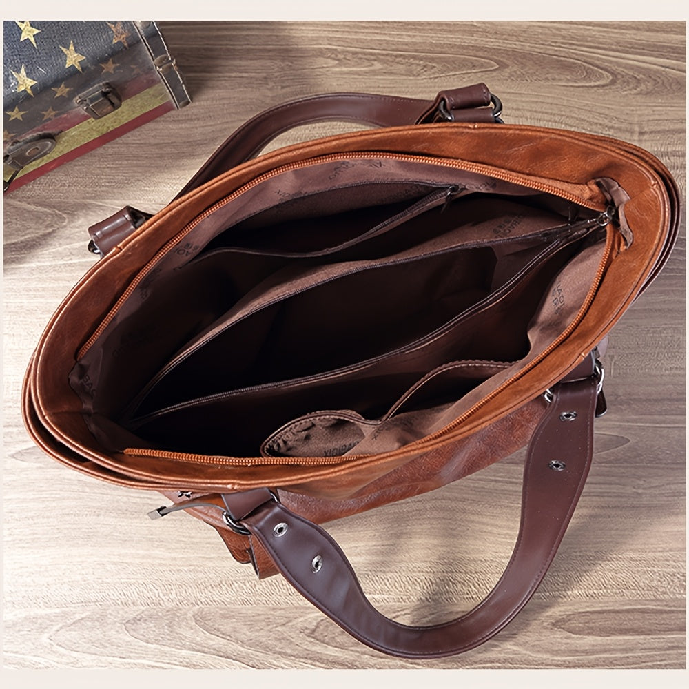 Beatrice™ | Klassisk Læder Shoppingtaske