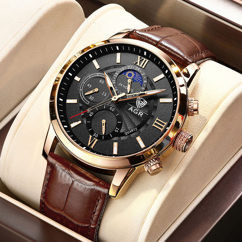 Lucien™ | Luksus Quartz Ur med Læderrem