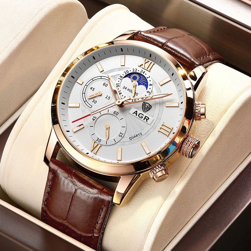 Lucien™ | Luksus Quartz Ur med Læderrem