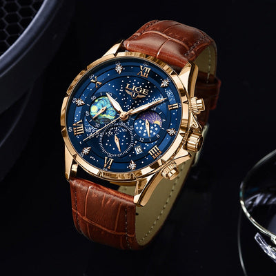 Julien™ | Luksus Månefase Ur" can be rewritten as "Julien™ | Luxury Moon Phase Watch.