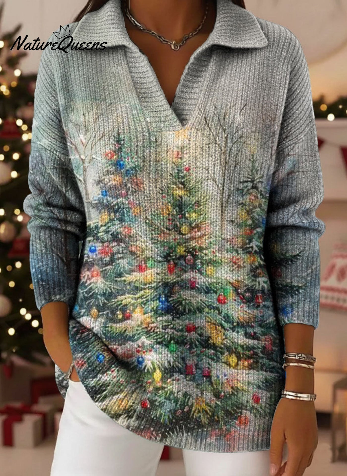 Karla | Juletræsglød Striktrøje